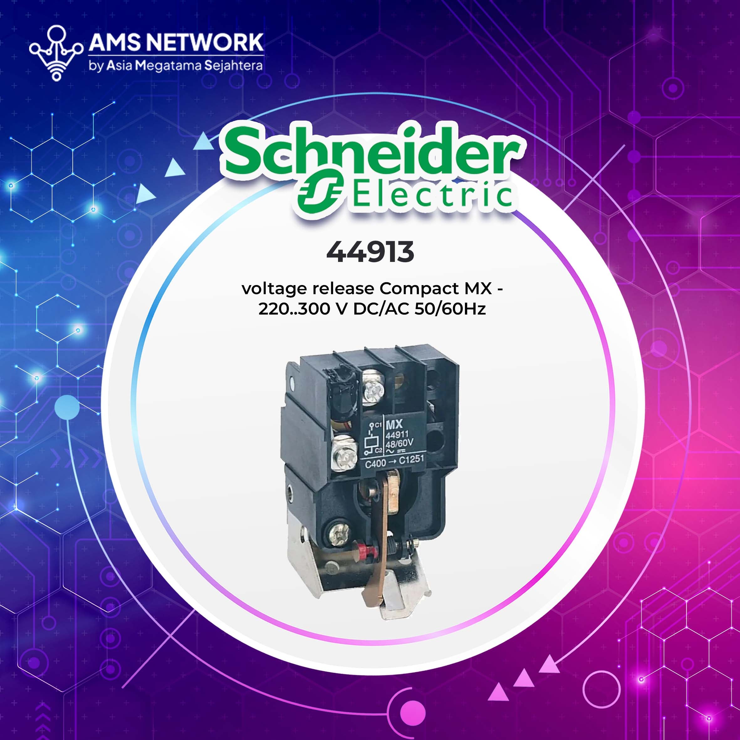 44913 - Schneider Electric voltage release Compact MX - 220..300 V DC/AC 50/60Hz