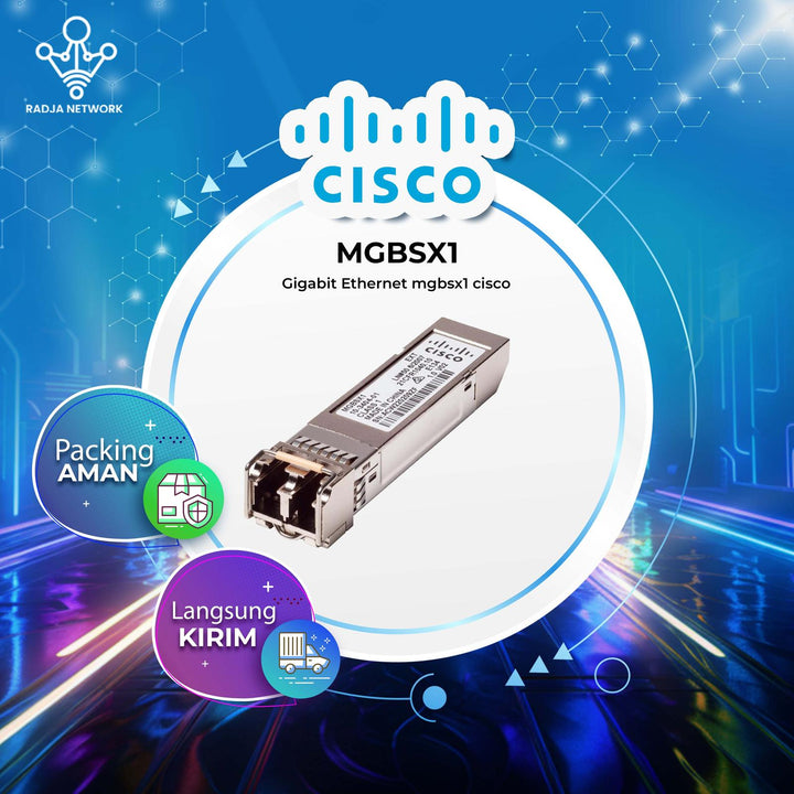 CISCO MGBSX1 Transceiver Gigabit Ethernet 1000BASE-SX SFP Multimode 850nm 500m Hot Swappable dengan Spring Latch untuk Switch Kecil Bisnis