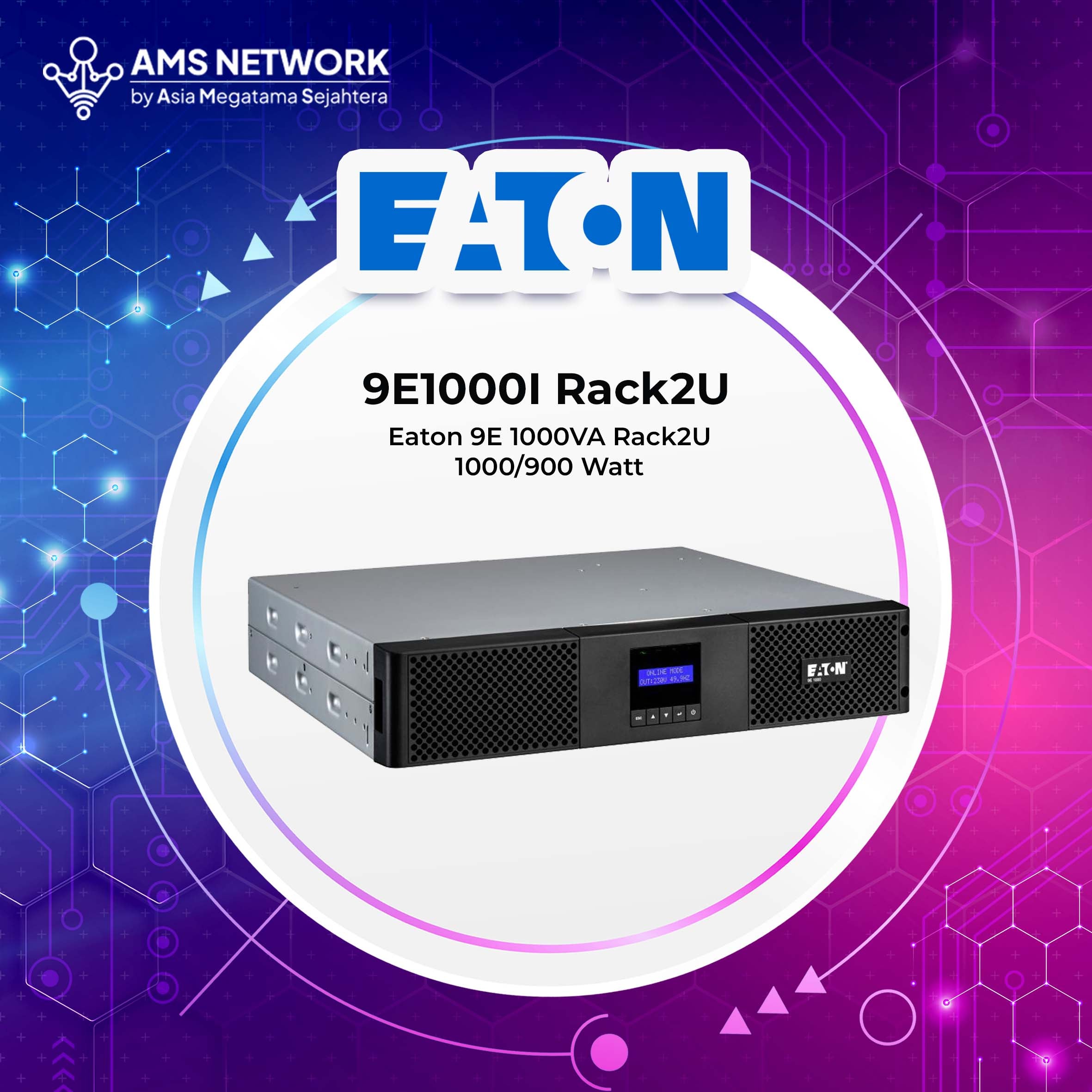 EATON 9E1000I RACK2U - UPS 9E1000IR 2U 1000VA 900W