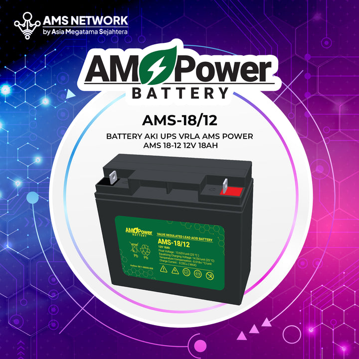 BATTERY AKI UPS VRLA AMS POWER AMS 18-12 12V 18AH