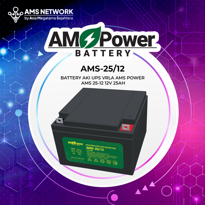 BATTERY AKI UPS VRLA AMS POWER AMS 12-12 12V 25AH