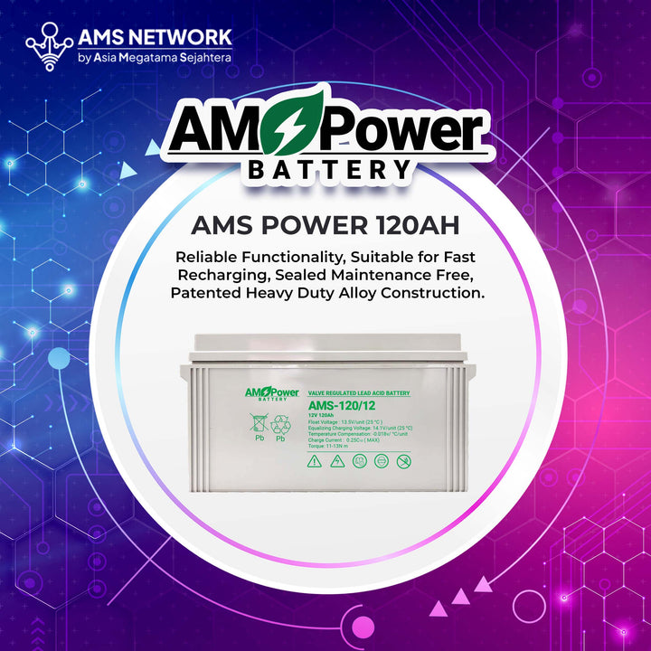 BATTERY AKI UPS VRLA AMS POWER AMS 120-12 12V 120AH
