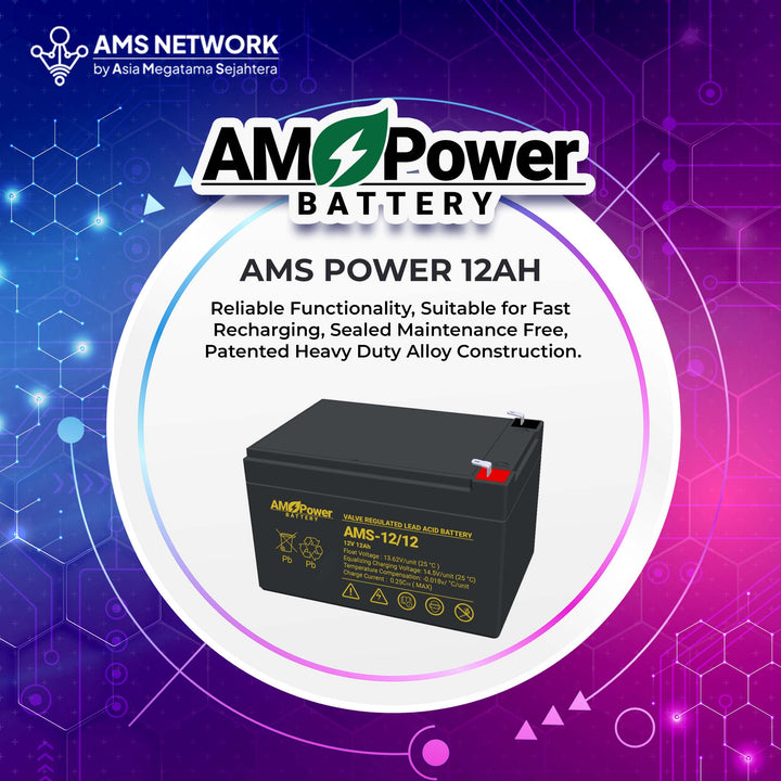 BATTERY AKI UPS VRLA AMS POWER AMS 12-12 12V 12AH