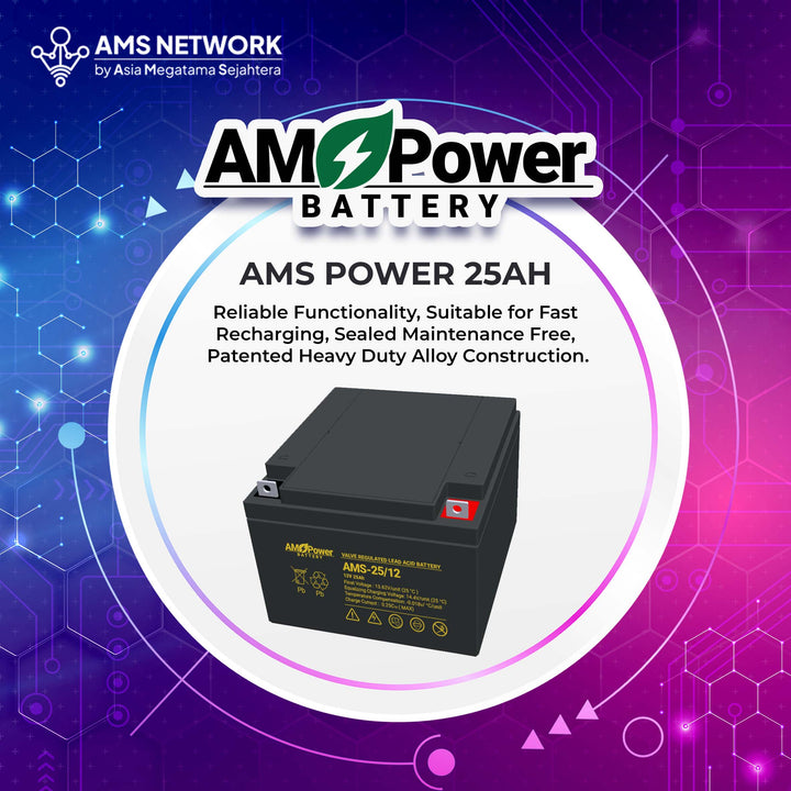 BATTERY AKI UPS VRLA AMS POWER AMS 12-12 12V 25AH