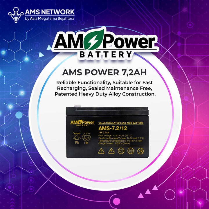BATTERY AKI UPS VRLA AMS POWER AMS9-12 12V 9AH