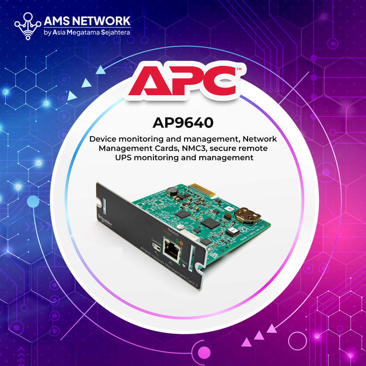 APC AP9640 Device monitoring and management, Network Management Cards, NMC3