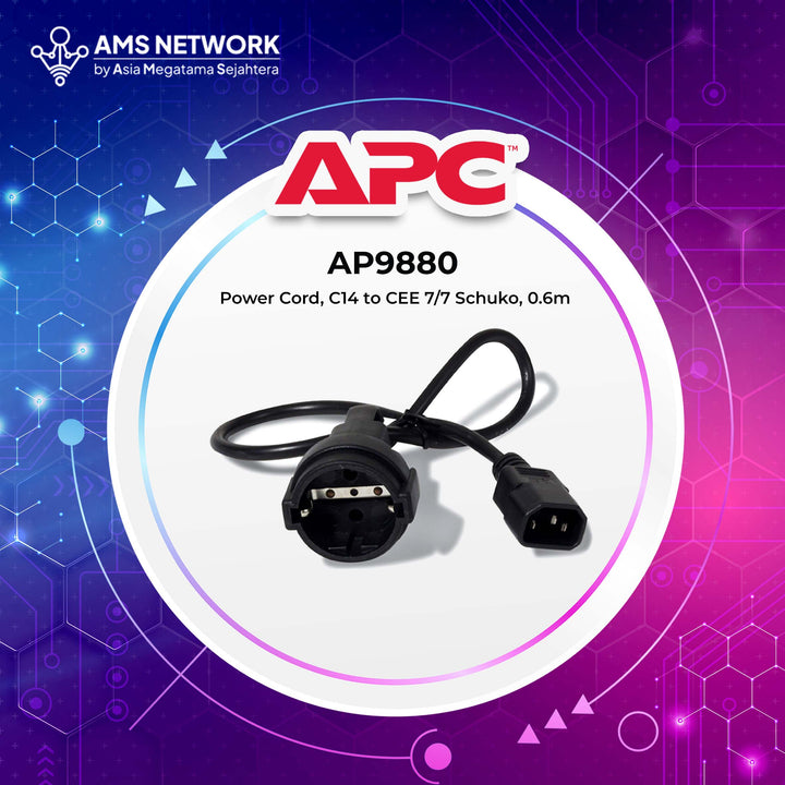 Power Cable AP9880 - APC Power Cord C14 to CEE 7/7 Schuko 0.6m