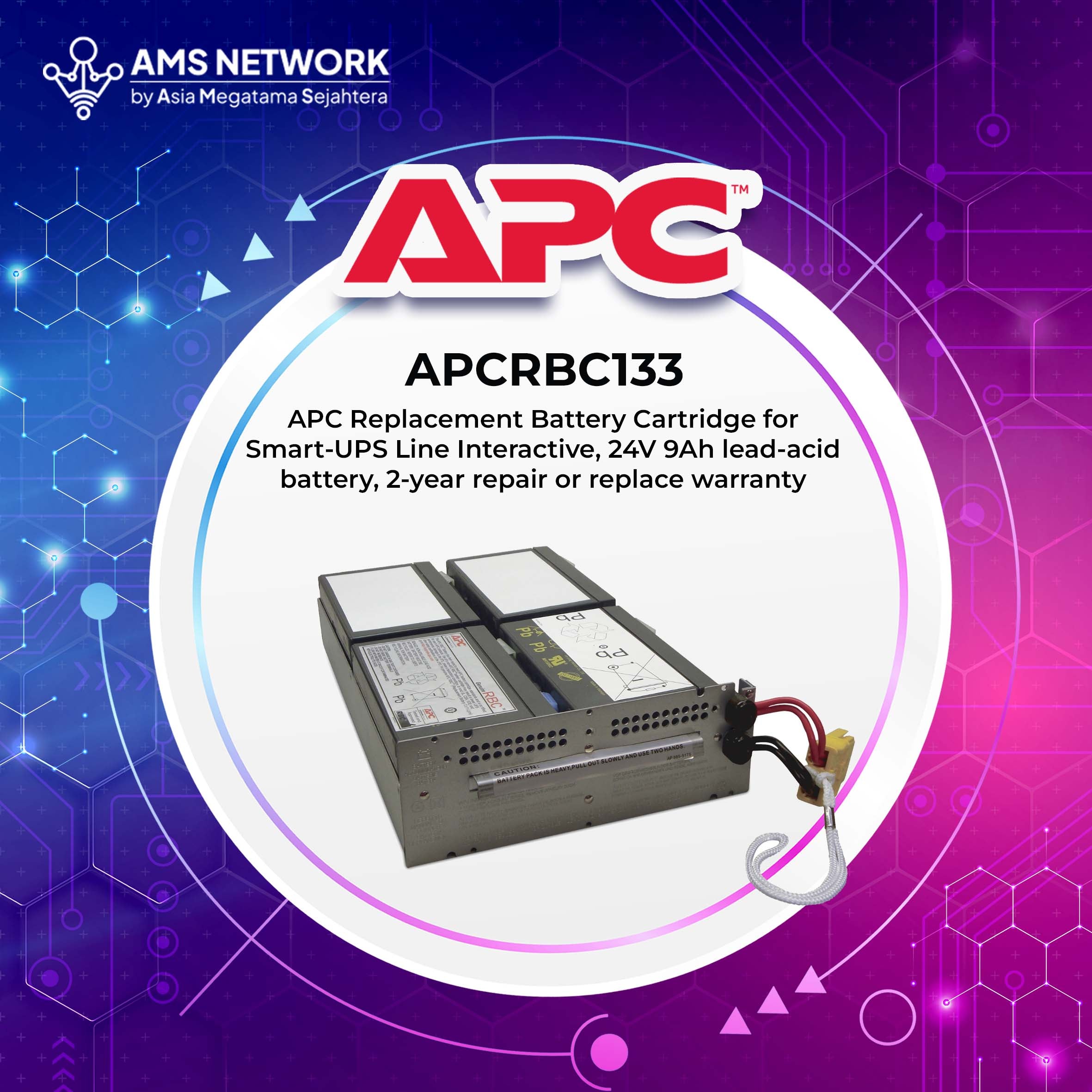 APC RBC133 - APC RBC 133 Replacement Battery Cartridge Black 1pc