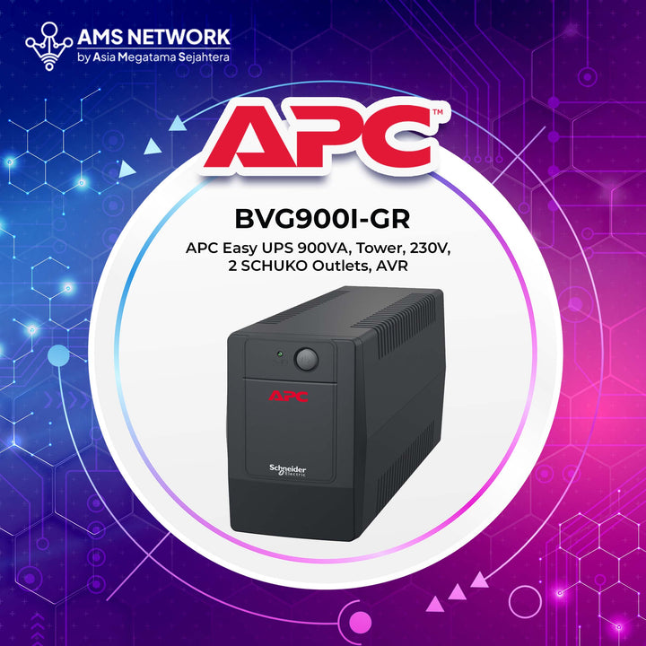 BVG900I-GR - APC Easy UPS 900 VA, Tower, 230V, 2 SCHUKO Outlets, AVR