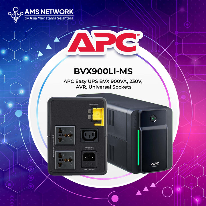 BVX900LI-MS - APC Easy UPS BVX 900VA, 480W, 230V, AVR, Universal Sockets