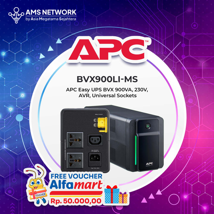 BVX900LI-MS - APC Easy UPS BVX 900VA, 480W, 230V, AVR, Universal Sockets