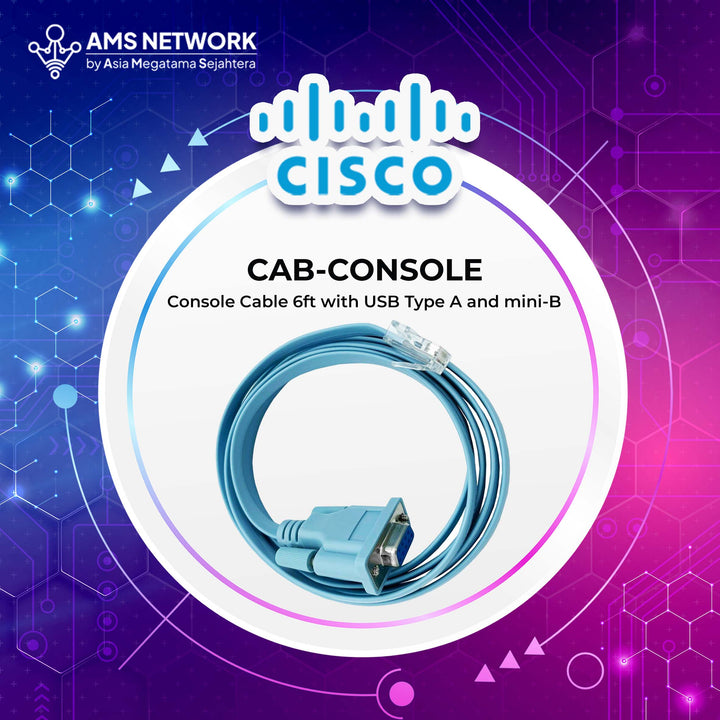 Cisco CAB-CONSOLE-RJ45 Console Cable 6ft with RJ45 and DB9F (OEM)