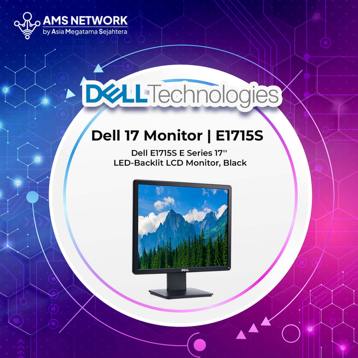 Monitor Dell LED E1715S 17 Inch Garansi 3 Tahun Square HDMI LCD
