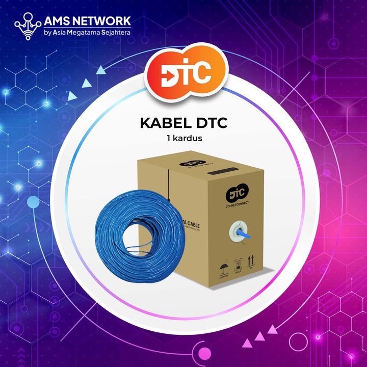 KABEL DTC 1 kardus - Cable UTP CAT6 Merk DTC NETCONNECT Blue 305 Meter