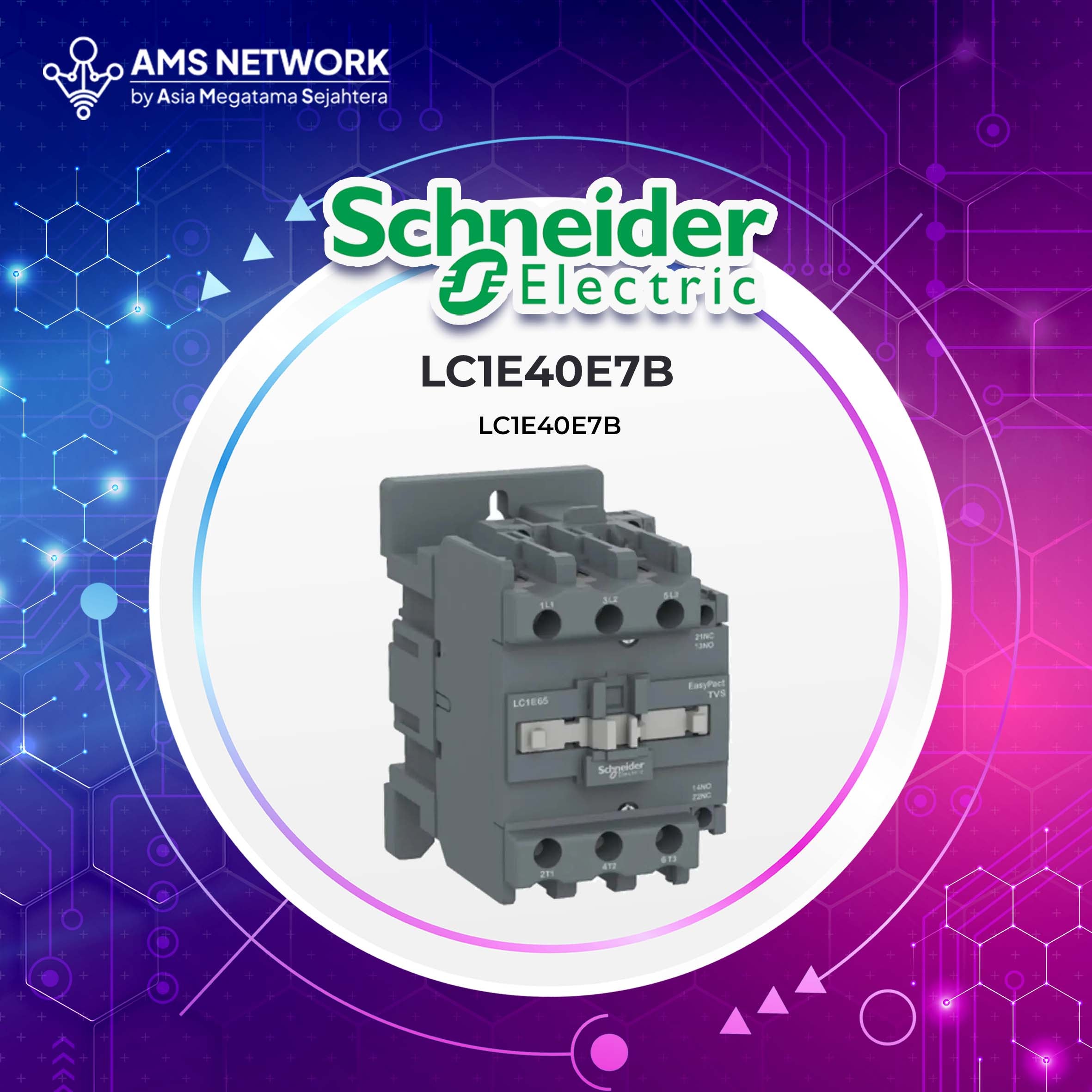LC1E40E7B - SCHNEIDER ELECTRIC CONTACTOR TESYS E AC14 40A 48VAC