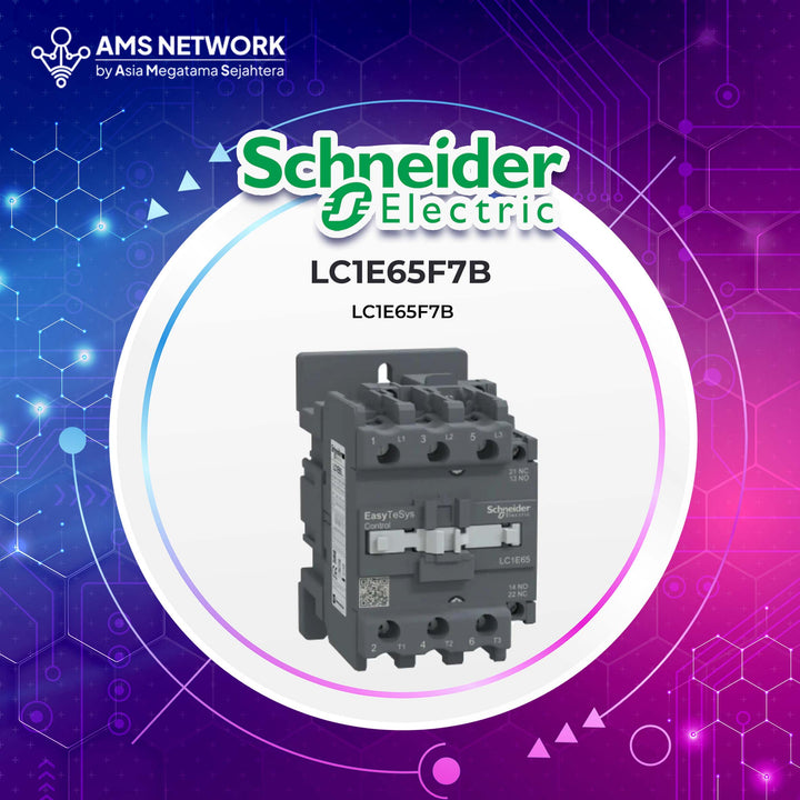 LC1E65F7B - SCHNEIDER Electric CONTACTOR TVS AC3 65A 30 KW COIL 110VAC 1NO 1NC