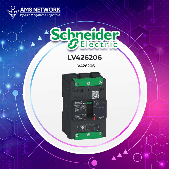 LV426206 - Schneider Electric Circuit Breaker Compact NSXm 80A 3P 25kA At 380/415V(IEC) EverLink Lug