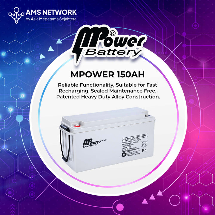 BATTERY SOLAR PANEL / UPS VRLA MPOWER JXH150-12G 12V 150AH