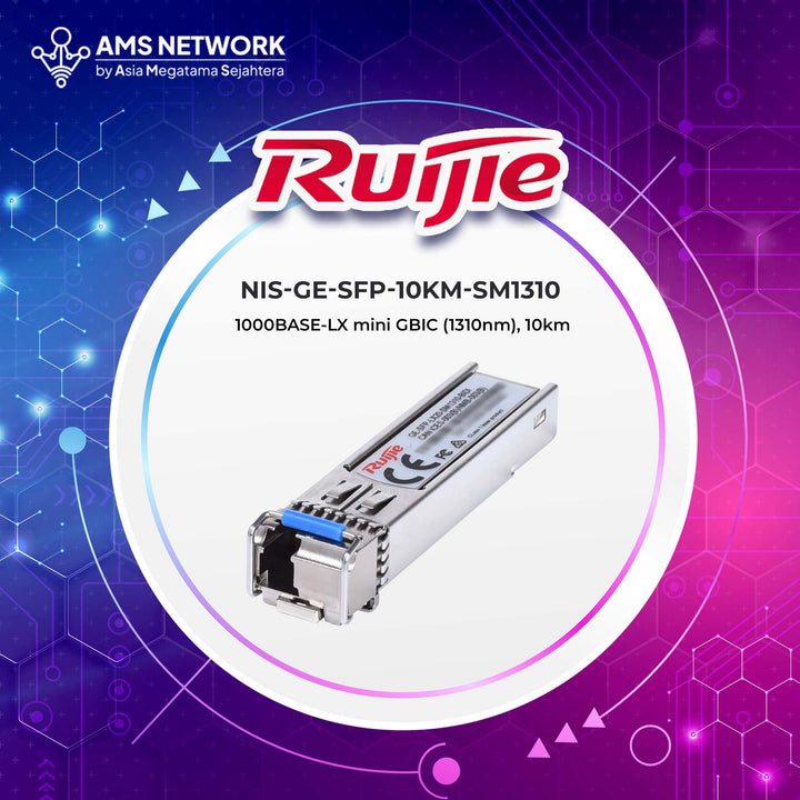 NIS-GE-SFP-10KM-SM1310 - RUIJIE Reyee 1000BASE-LX mini GBIC (1310nm), 10km, LC