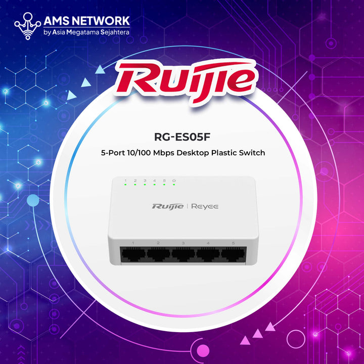RG-ES05F - RUIJIE Switch Non-PoE Unmanage 5-Port 10/100 Mbps