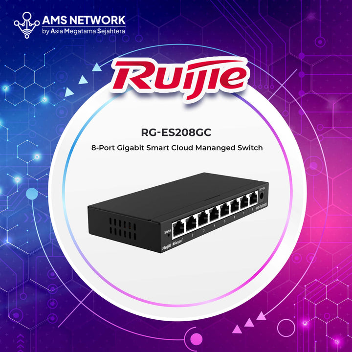 RG-ES208GC - RUIJIE Switch Cloud Manage 8-Port Gigabit Non-PoE
