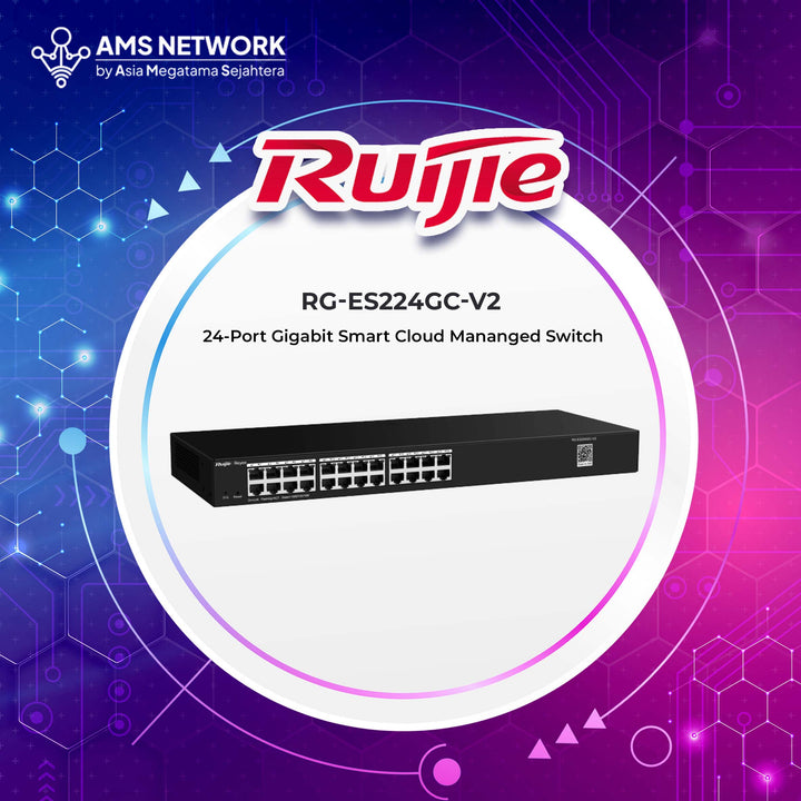RG-ES224GC-V2 - RUIJIE 24-Port Gigabit Smart Cloud Mananged Switch