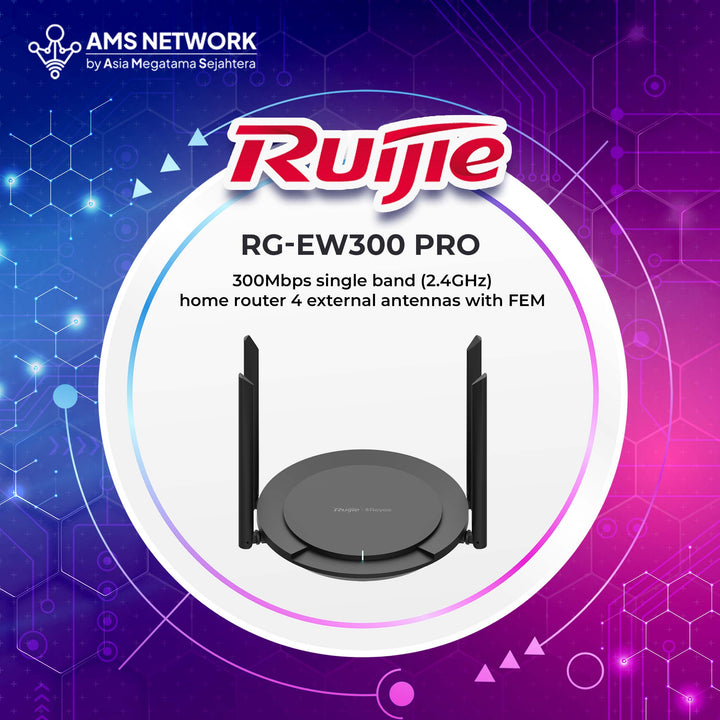 RG-EW300 PRO - RUIJIE 300Mbps single band (2.4GHz) home router