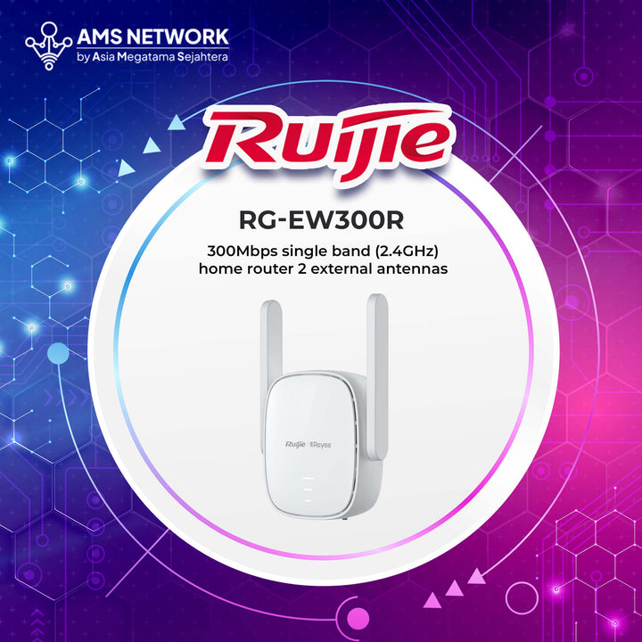 RG-EW300R -  RUIJIE 300Mbps single band (2.4GHz) home router 2 external antennas