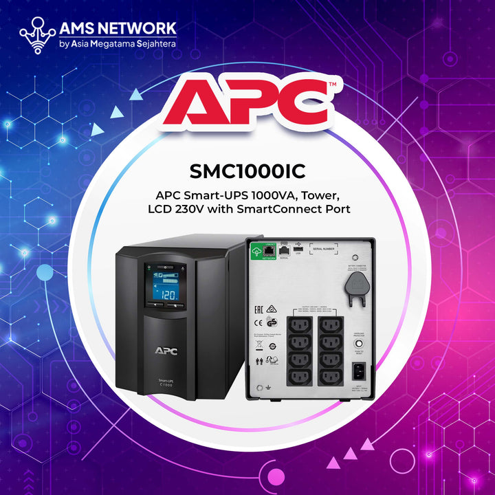SMC1000IC - APC Smart-UPS 1000VA, 600W, Tower, LCD 230V with SmartConnect Port