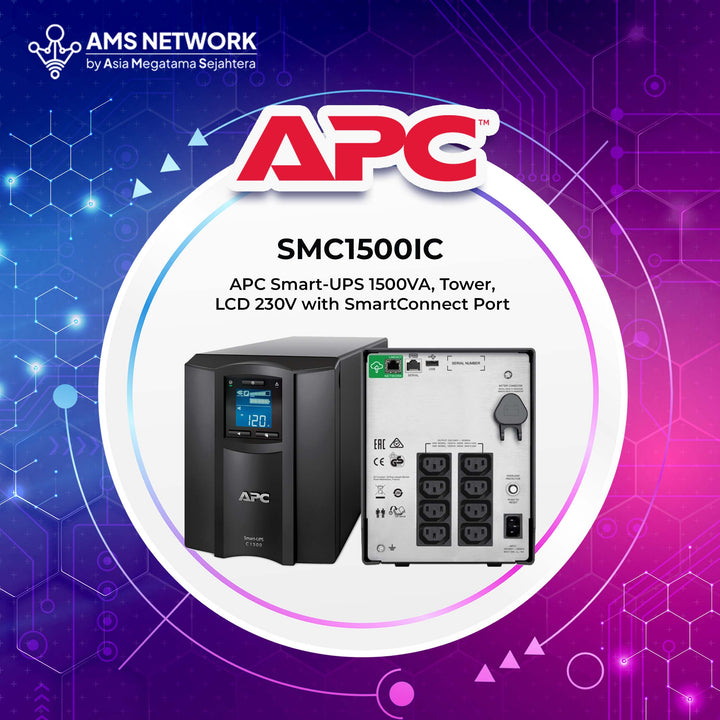 SMC1500IC - APC Smart-UPS 1500VA, 900W, Tower, LCD 230V with SmartConnect Port