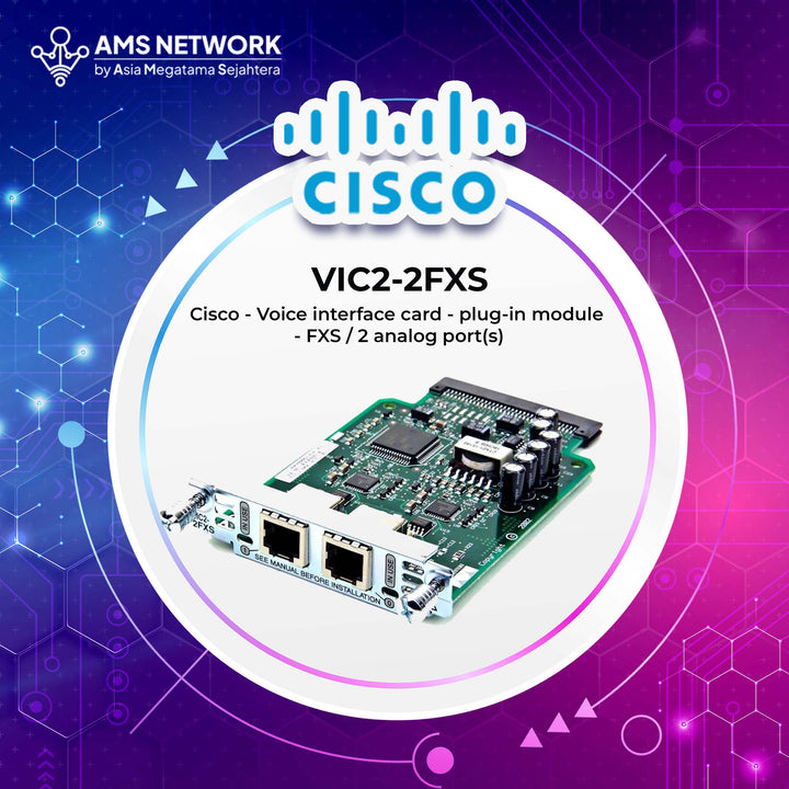 VIC2-2FXS - CISCO Voice Interface Card - Plug-in Module - FXS / 2 analog port(s)