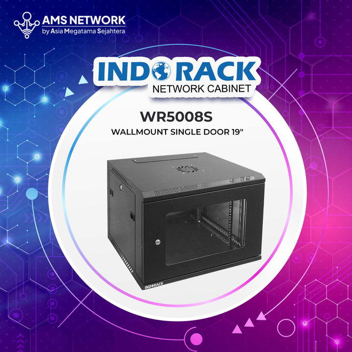 INDORACK - WR5008S RACK Wallmount Single Door 19"