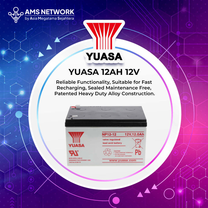 BATTERY AKI UPS VRLA YUASA NP12-12 12V 12AH