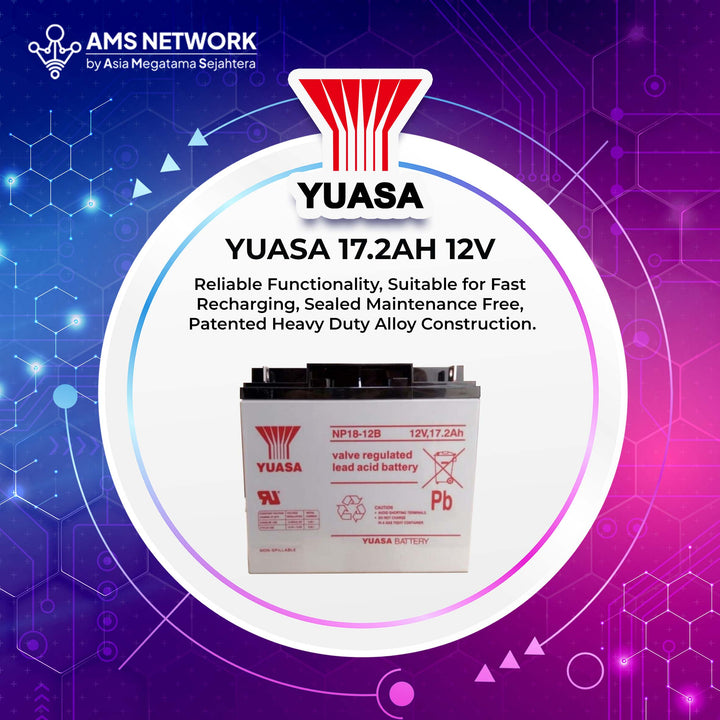BATTERY AKI UPS VRLA - YUASA NP18-12B 12V 17.2AH