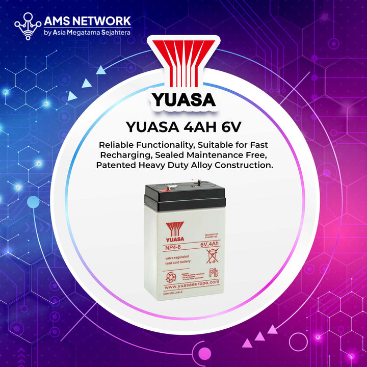 BATTERY AKI UPS VRLA YUASA NP4-6 6V 4AH