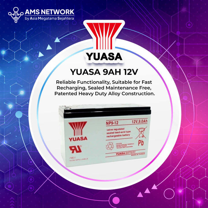 YUASA 9AH 12V - YUASA BATTERY AKI UPS NPA9-12