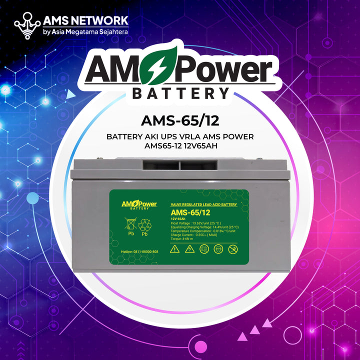 BATTERY AKI UPS VRLA AMS POWER AMS 65-12 12V 65AH